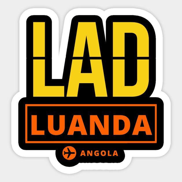 LAD - Luanda airport code Sticker by Luso Store